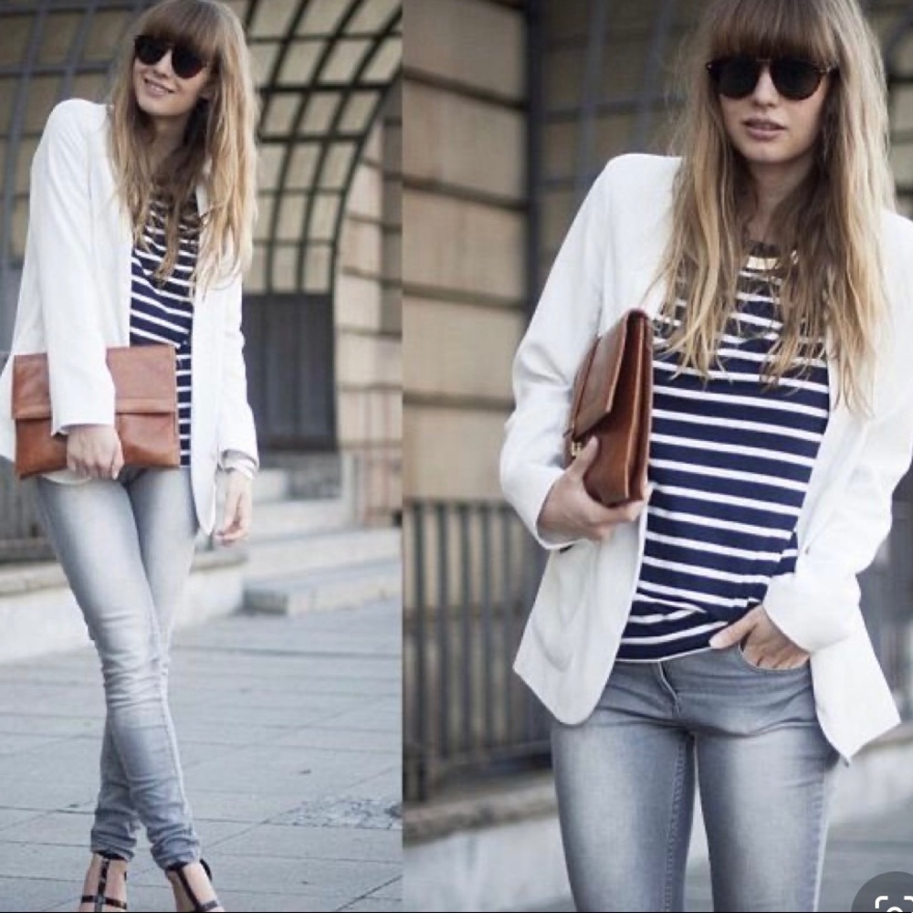Popsugar Ivory Blazer L
